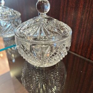 Vintage 5" with Lid Crystal Candy Dish